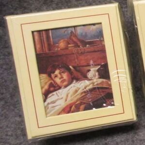 Rare 2006 Giftco Jim Daly Boy & Dog Notepad w/ Picture Box NEW